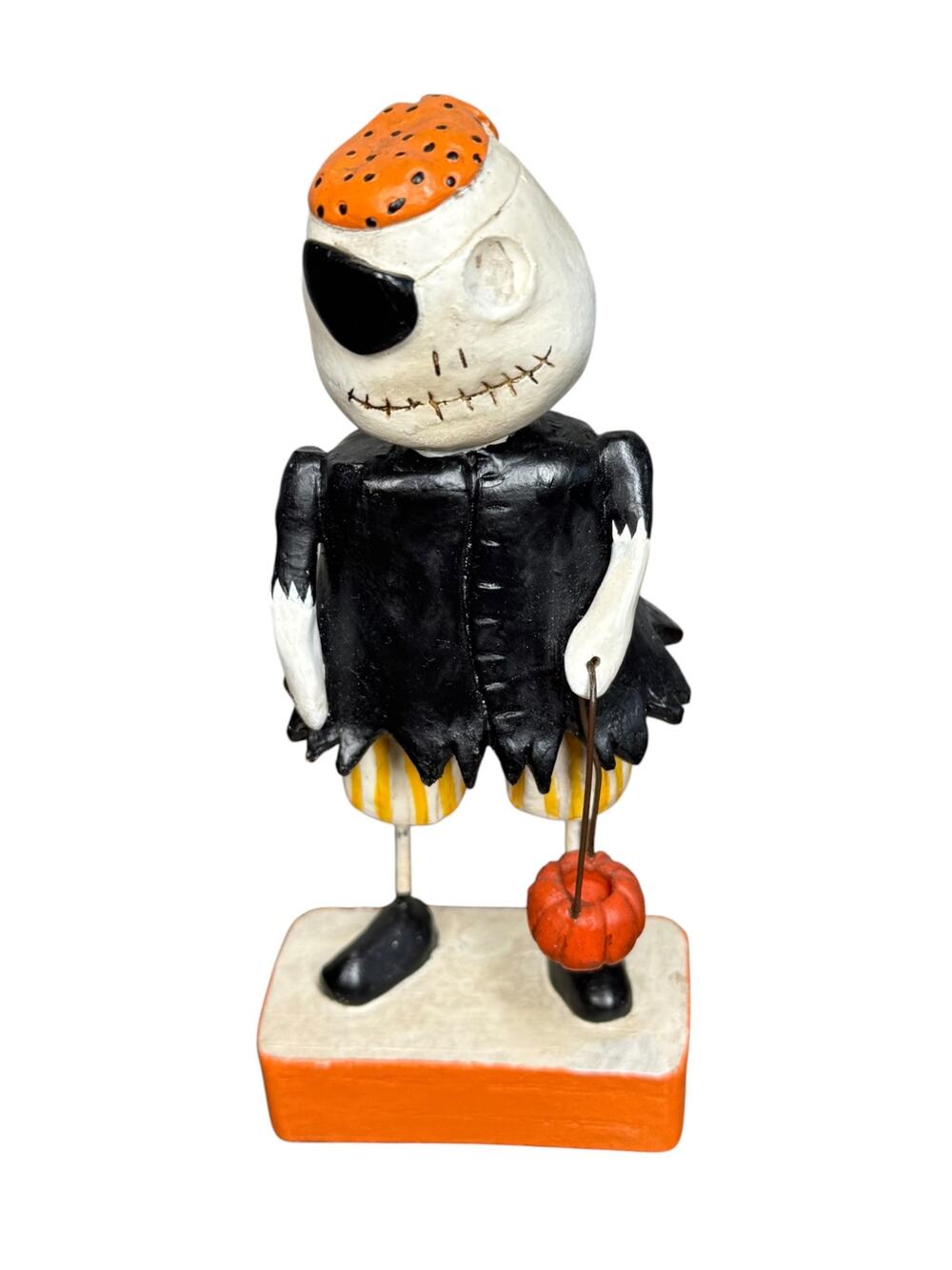 Lori Mitchell Folk Art Skeleton Bones Halloween 6.5" Whimsical Figurine